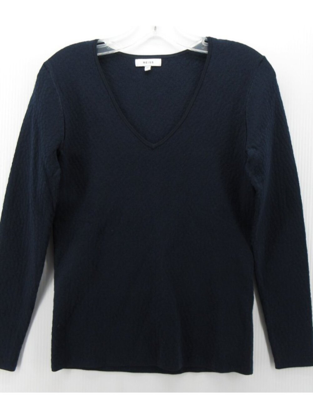 Reis s Sweater XS Wool Blend Pullover Textured Knit Classic Preppy